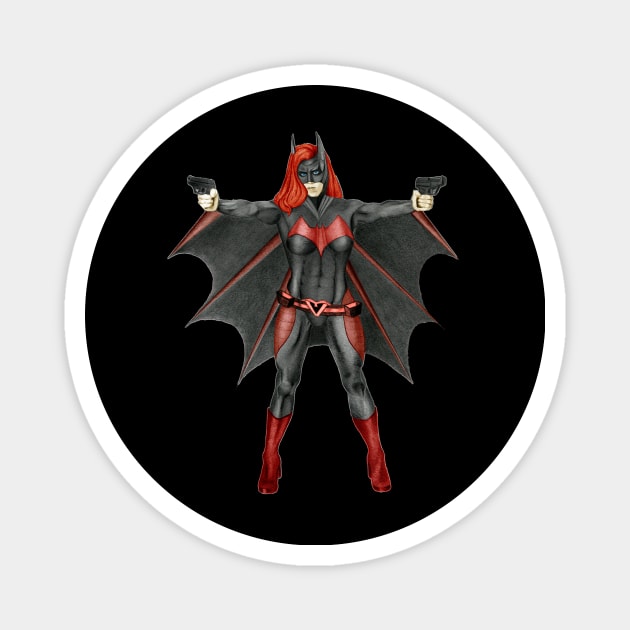 Muscled Batwoman Magnet by StudioDlin